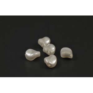 Swarovski perle ondulée (5826) 9x8mm blanche 